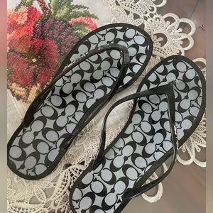 Black Coach sandals